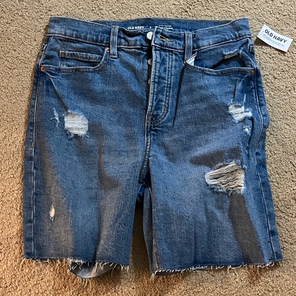 NWT button up jean shorts!